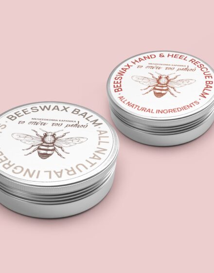 Σχεδιασμός αυτοκόλλητης ετικέτας για καλλυντικά με μοντέρνο και κομψό στυλ.